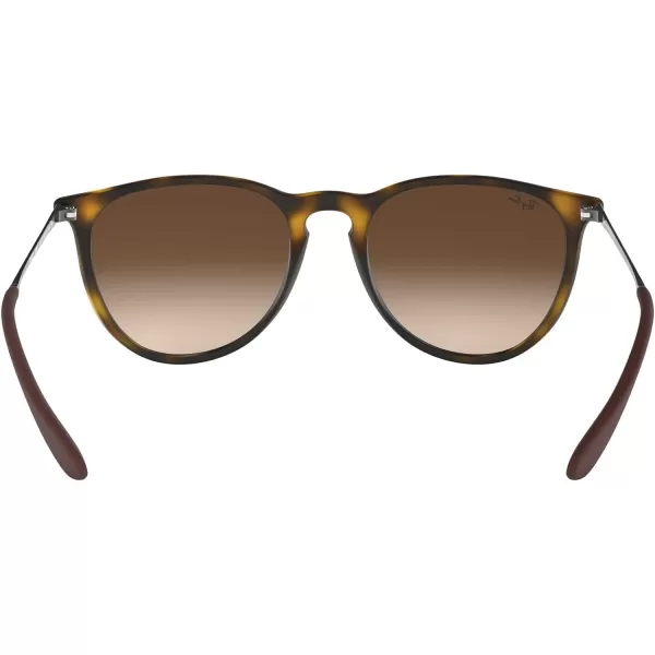 RayBan Rb4171 Erika Round SunglassesRubber HavanaBrown Gradient Dark Brown