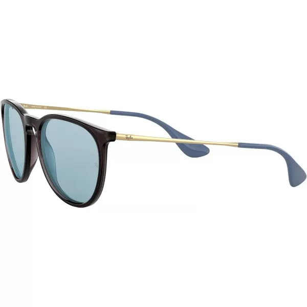 RayBan Rb4171 Erika Round SunglassesTransparent GreyLight Blue External