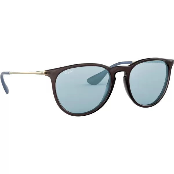 RayBan Rb4171 Erika Round SunglassesTransparent GreyLight Blue External