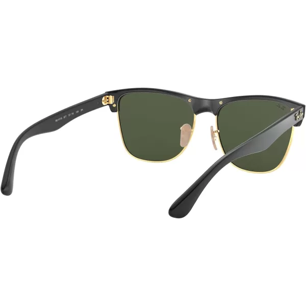 RayBan Rb4175 Clubmaster Oversized Square SunglassesDemi Gloss Black on GoldG15 Green