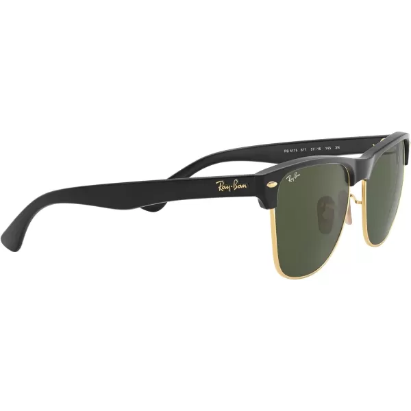 RayBan Rb4175 Clubmaster Oversized Square SunglassesDemi Gloss Black on GoldG15 Green