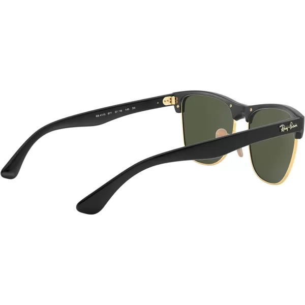 RayBan Rb4175 Clubmaster Oversized Square SunglassesDemi Gloss Black on GoldG15 Green