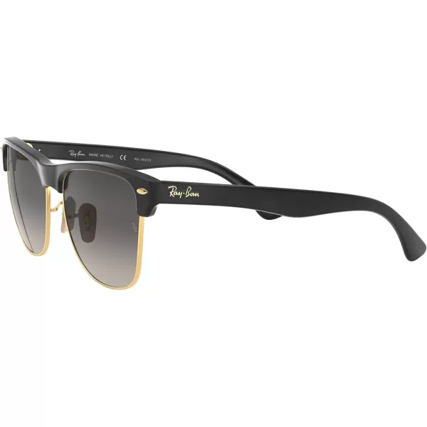 RayBan Rb4175 Clubmaster Oversized Square SunglassesDemi Gloss BlackPolarized Grey Gradient Dark Grey