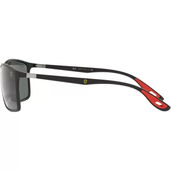RayBan Rb4179m Scuderia Ferrari Collection Square SunglassesMatte BlackDark Green