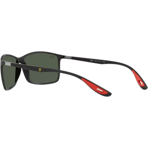 RayBan Rb4179m Scuderia Ferrari Collection Square SunglassesMatte BlackDark Green