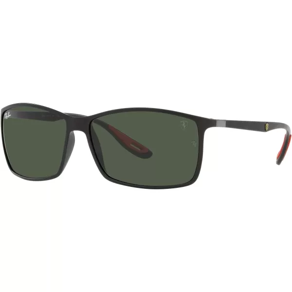 RayBan Rb4179m Scuderia Ferrari Collection Square SunglassesMatte BlackDark Green