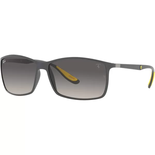RayBan Rb4179m Scuderia Ferrari Collection Square SunglassesMatte GreyGrey Gradient Dark Grey