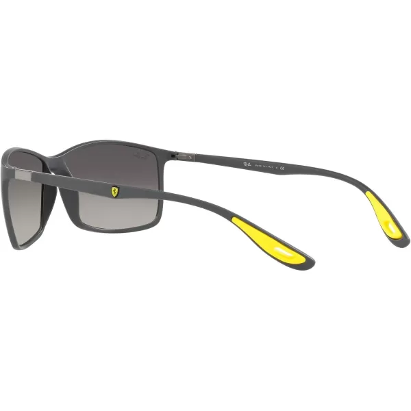RayBan Rb4179m Scuderia Ferrari Collection Square SunglassesMatte GreyGrey Gradient Dark Grey