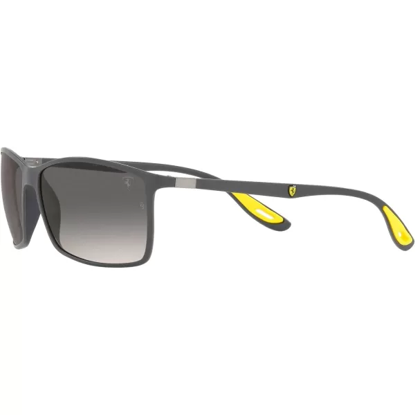RayBan Rb4179m Scuderia Ferrari Collection Square SunglassesMatte GreyGrey Gradient Dark Grey