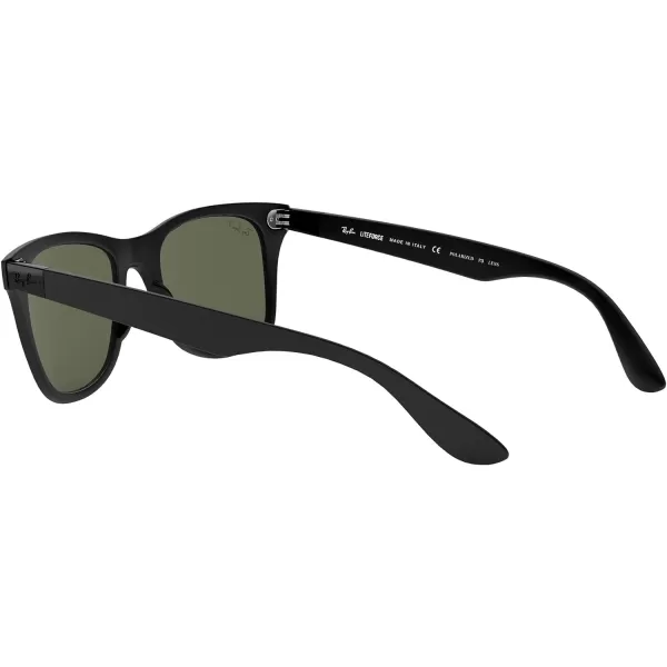 RayBan Rb4195 Wayfarer Liteforce Square SunglassesMatte BlackPolarized Green