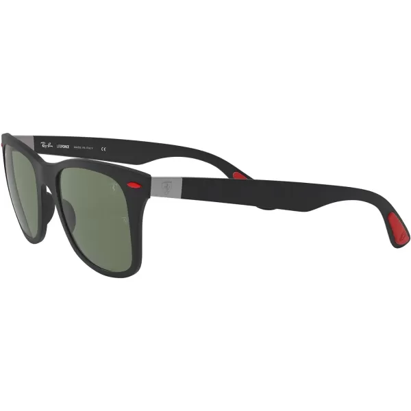 RayBan Rb4195m Scuderia Ferrari Collection Square SunglassesMatte BlackDark Green
