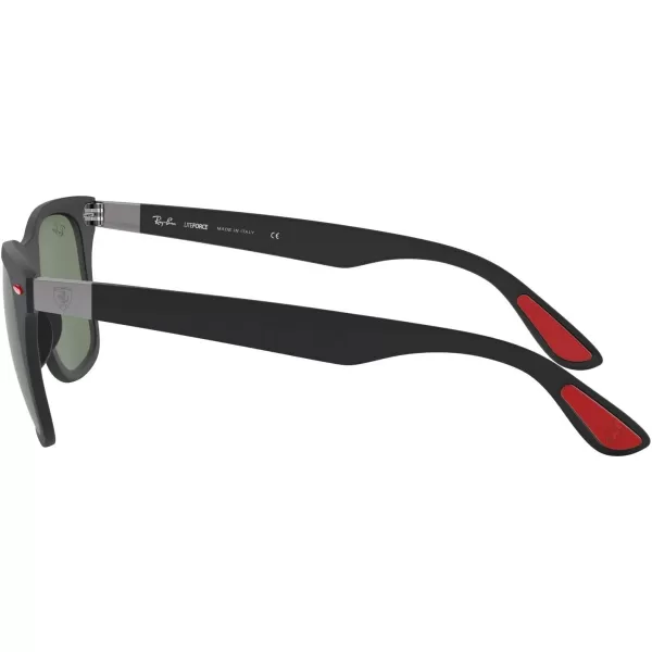RayBan Rb4195m Scuderia Ferrari Collection Square SunglassesMatte BlackDark Green