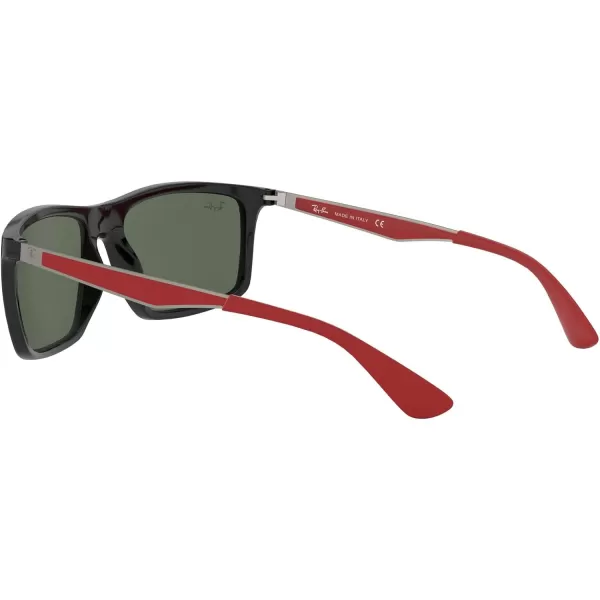 RayBan Rb4228m Scuderia Ferrari Collection Rectangular SunglassesBlackDark Green