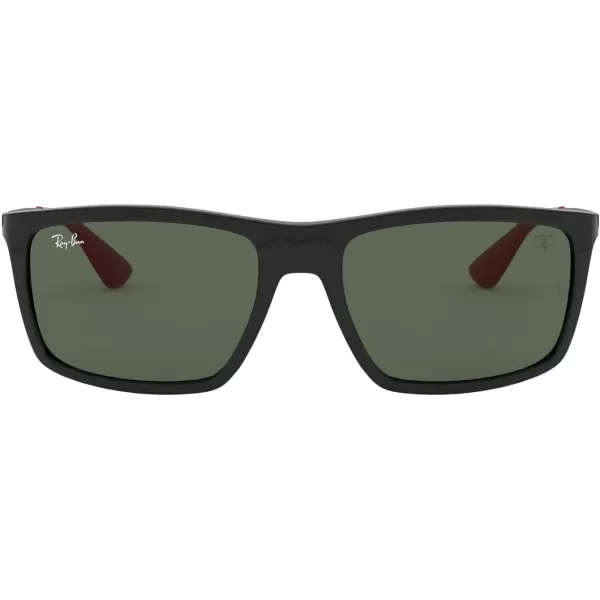 RayBan Rb4228m Scuderia Ferrari Collection Rectangular SunglassesBlackDark Green