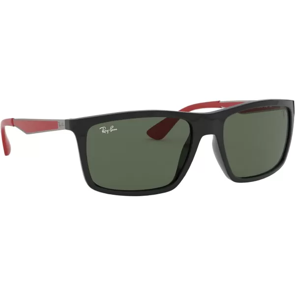 RayBan Rb4228m Scuderia Ferrari Collection Rectangular SunglassesBlackDark Green