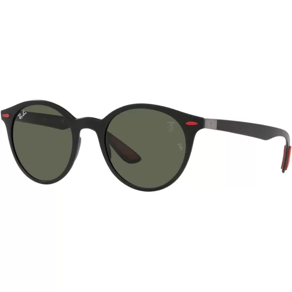 RayBan Rb4296m Scuderia Ferrari Collection Round SunglassesMatte BlackDark Green