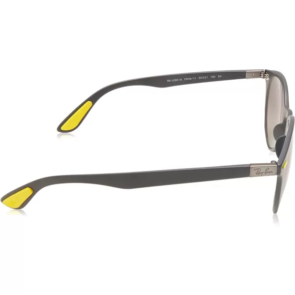 RayBan Rb4296m Scuderia Ferrari Collection Round SunglassesMatte GreyGrey Gradient Dark Grey