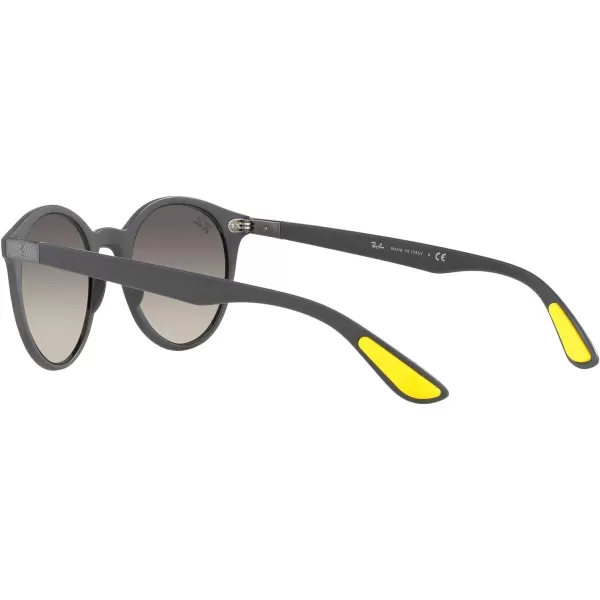RayBan Rb4296m Scuderia Ferrari Collection Round SunglassesMatte GreyGrey Gradient Dark Grey