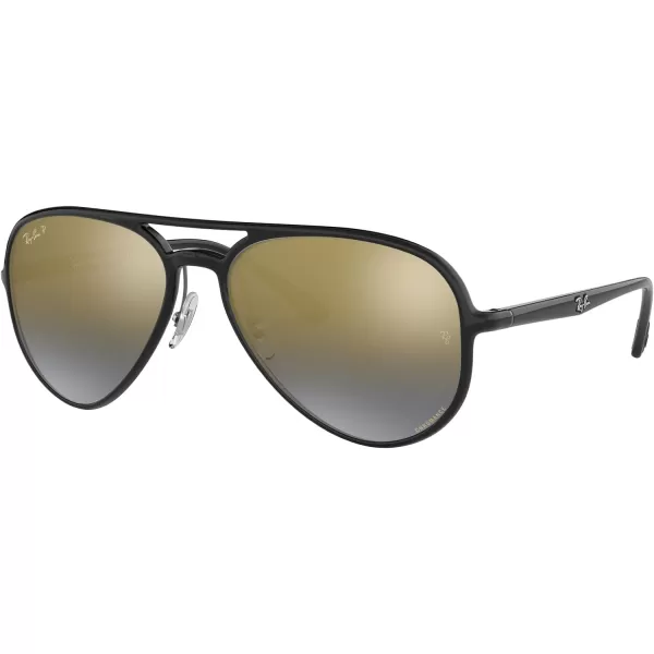 RayBan Rb4320ch Chromance Aviator SunglassesBlackPolarized Blue Mirrored Gold Gradient