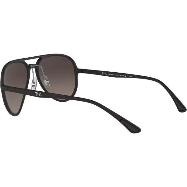 RayBan Rb4320ch Chromance Aviator SunglassesMatte BlackPolarized Grey Mirrored Silver