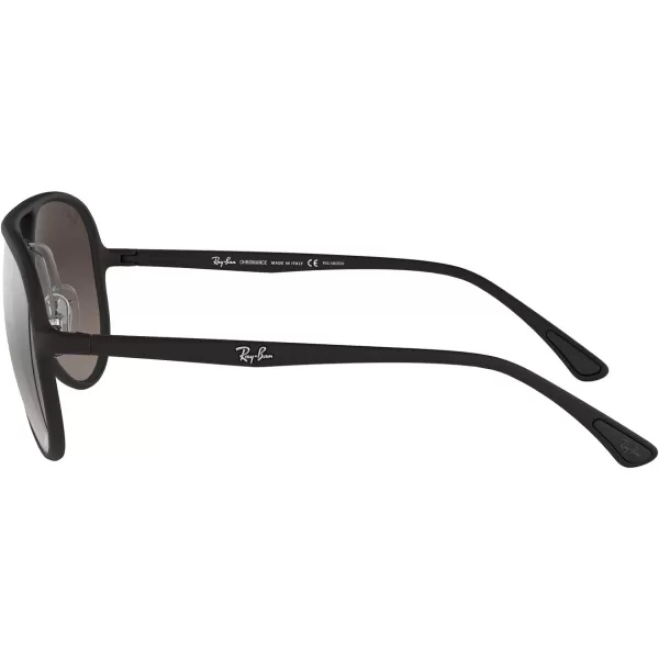 RayBan Rb4320ch Chromance Aviator SunglassesMatte BlackPolarized Grey Mirrored Silver
