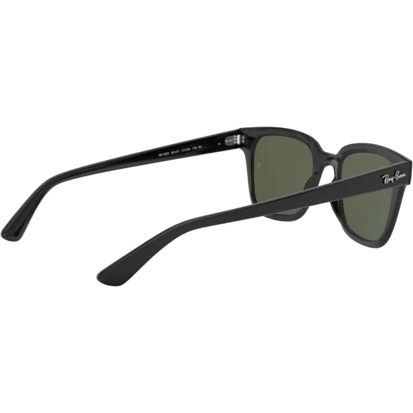 RayBan Rb4323 Square SunglassesBlackG15 Green