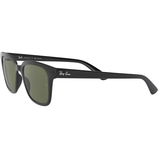 RayBan Rb4323 Square SunglassesBlackPolarized Green