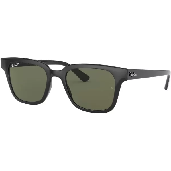 RayBan Rb4323 Square SunglassesBlackPolarized Green