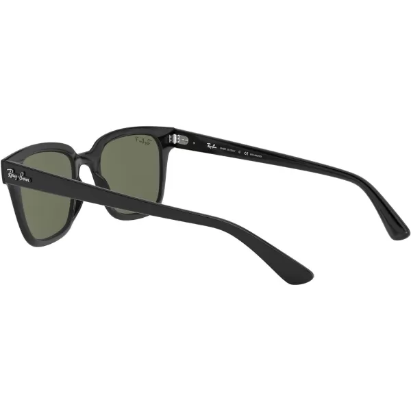 RayBan Rb4323 Square SunglassesBlackPolarized Green