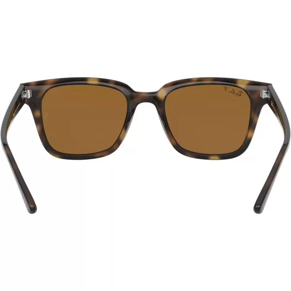 RayBan Rb4323 Square SunglassesLight HavanaPolarized Brown