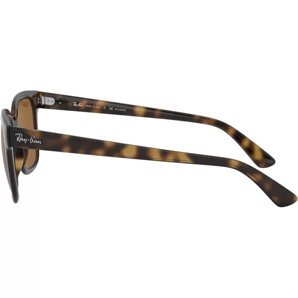 RayBan Rb4323 Square SunglassesLight HavanaPolarized Brown