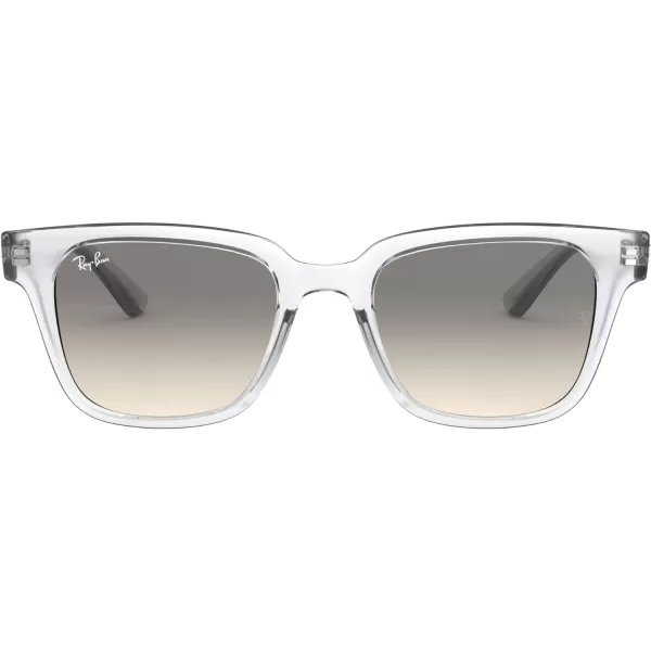 RayBan Rb4323 Square SunglassesTransparentClear Gradient Grey