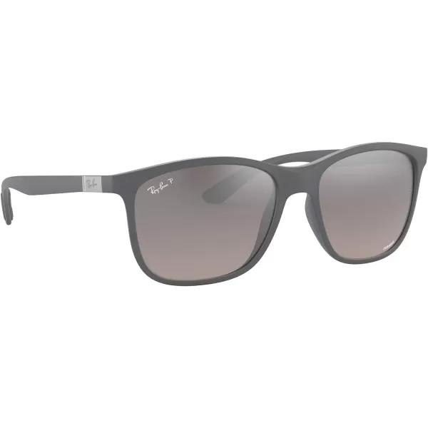 RayBan Rb4330ch Chromance Square SunglassesSand GreyPolarized Grey Mirrored Silver