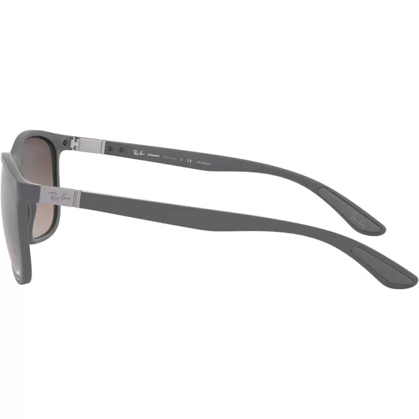 RayBan Rb4330ch Chromance Square SunglassesSand GreyPolarized Grey Mirrored Silver