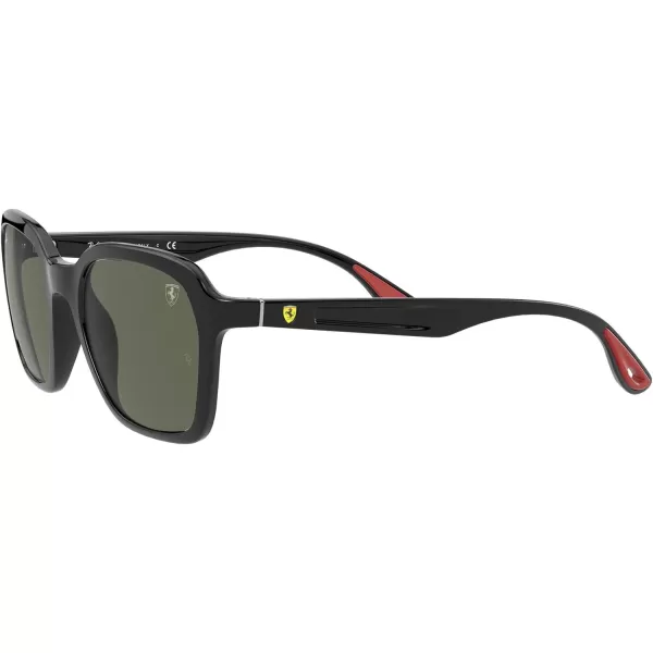 RayBan Rb4343m Scuderia Ferrari Collection Square SunglassesBlackDark Green