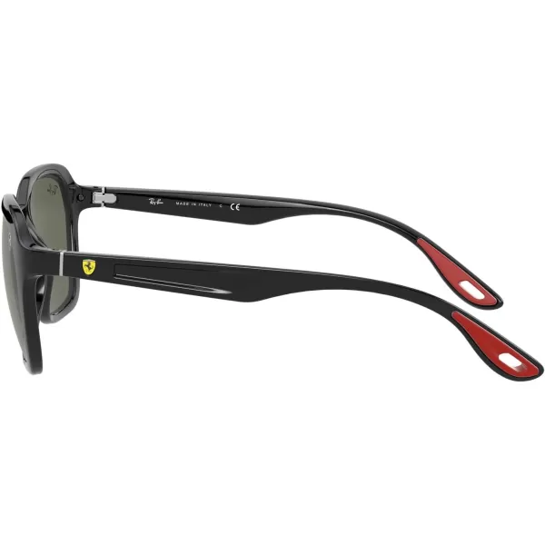 RayBan Rb4343m Scuderia Ferrari Collection Square SunglassesBlackDark Green