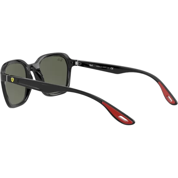 RayBan Rb4343m Scuderia Ferrari Collection Square SunglassesBlackDark Green