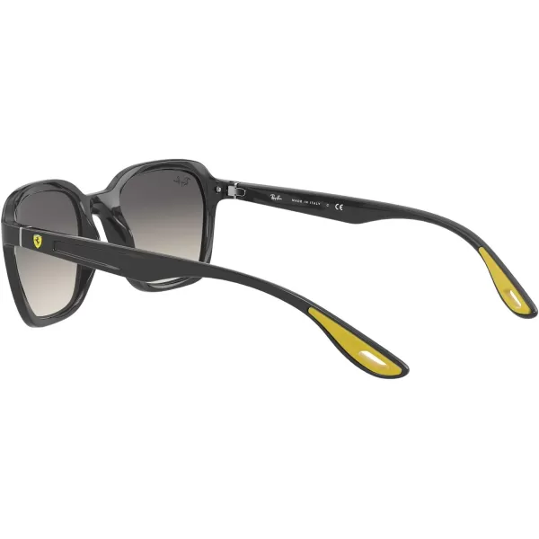 RayBan Rb4343m Scuderia Ferrari Collection Square SunglassesGreyGrey Gradient Dark Grey