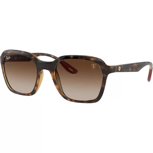 RayBan Rb4343m Scuderia Ferrari Collection Square SunglassesHavanaBrown Gradient Dark Brown