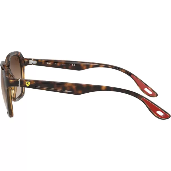 RayBan Rb4343m Scuderia Ferrari Collection Square SunglassesHavanaBrown Gradient Dark Brown