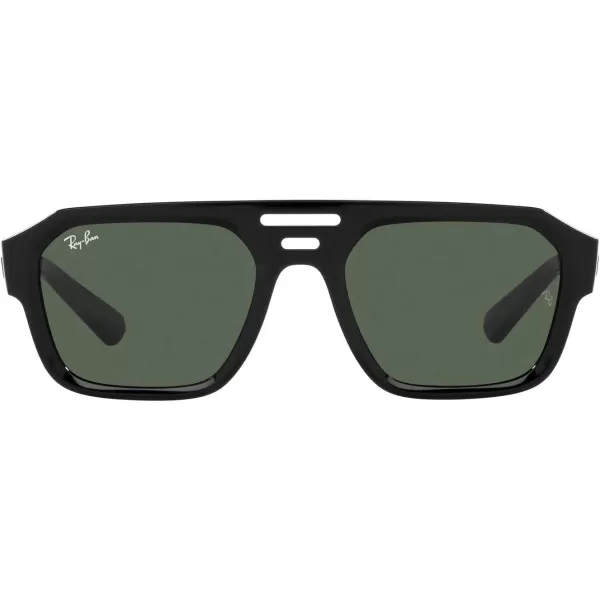 RayBan Rb4397 Corrigan Square SunglassesBlackDark Green