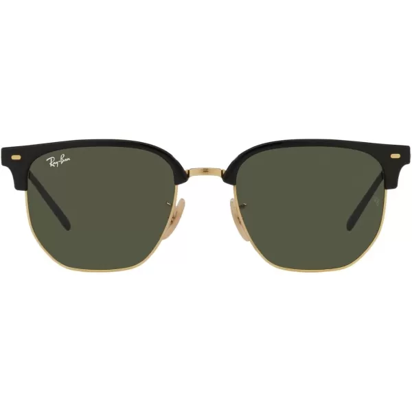 RayBan Rb4416 New Clubmaster Square SunglassesBlack on GoldGreen