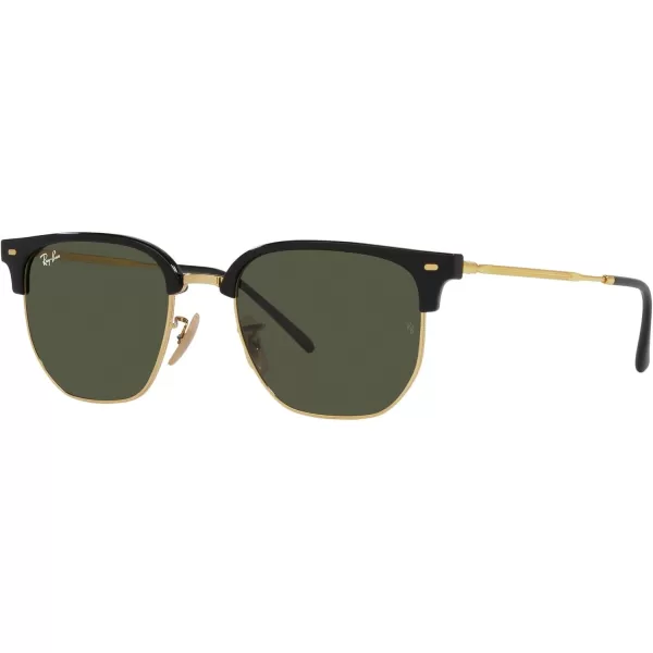 RayBan Rb4416 New Clubmaster Square SunglassesBlack on GoldGreen