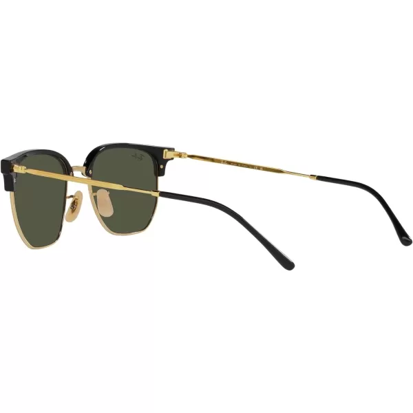 RayBan Rb4416 New Clubmaster Square SunglassesBlack on GoldGreen