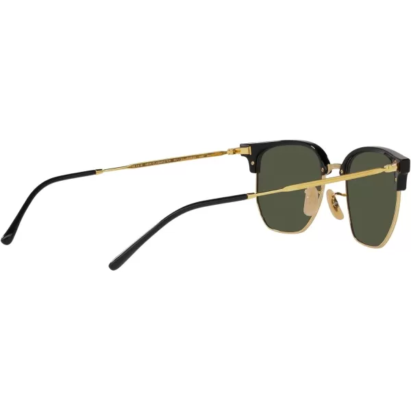 RayBan Rb4416 New Clubmaster Square SunglassesBlack on GoldGreen