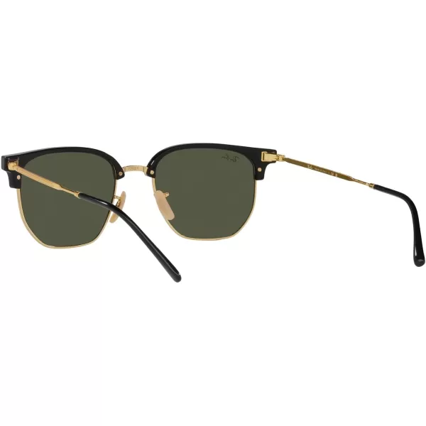 RayBan Rb4416 New Clubmaster Square SunglassesBlack on GoldGreen