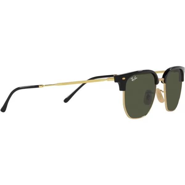 RayBan Rb4416 New Clubmaster Square SunglassesBlack on GoldGreen