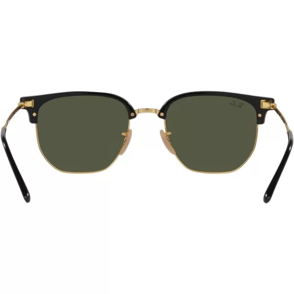 RayBan Rb4416 New Clubmaster Square SunglassesBlack on GoldGreen