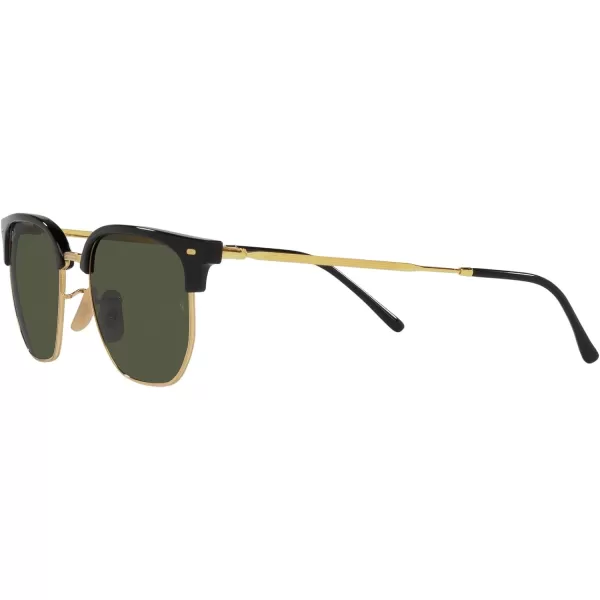 RayBan Rb4416 New Clubmaster Square SunglassesBlack on GoldGreen