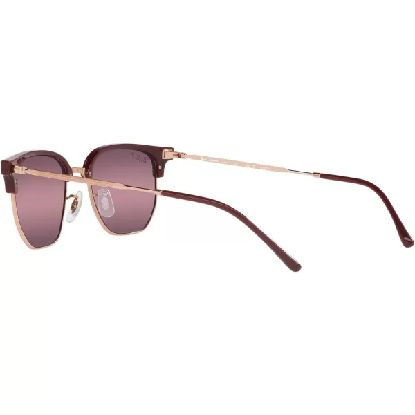 RayBan Rb4416 New Clubmaster Square SunglassesBordeaux on Rose GoldWine Polarized